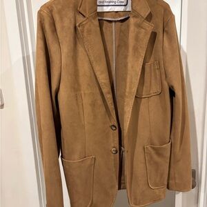 GUESS Tan Suede Blazer